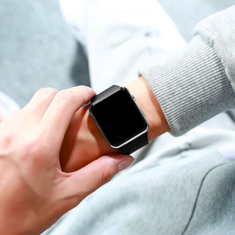 Women Fashion Sport LED Electronic Watch Black